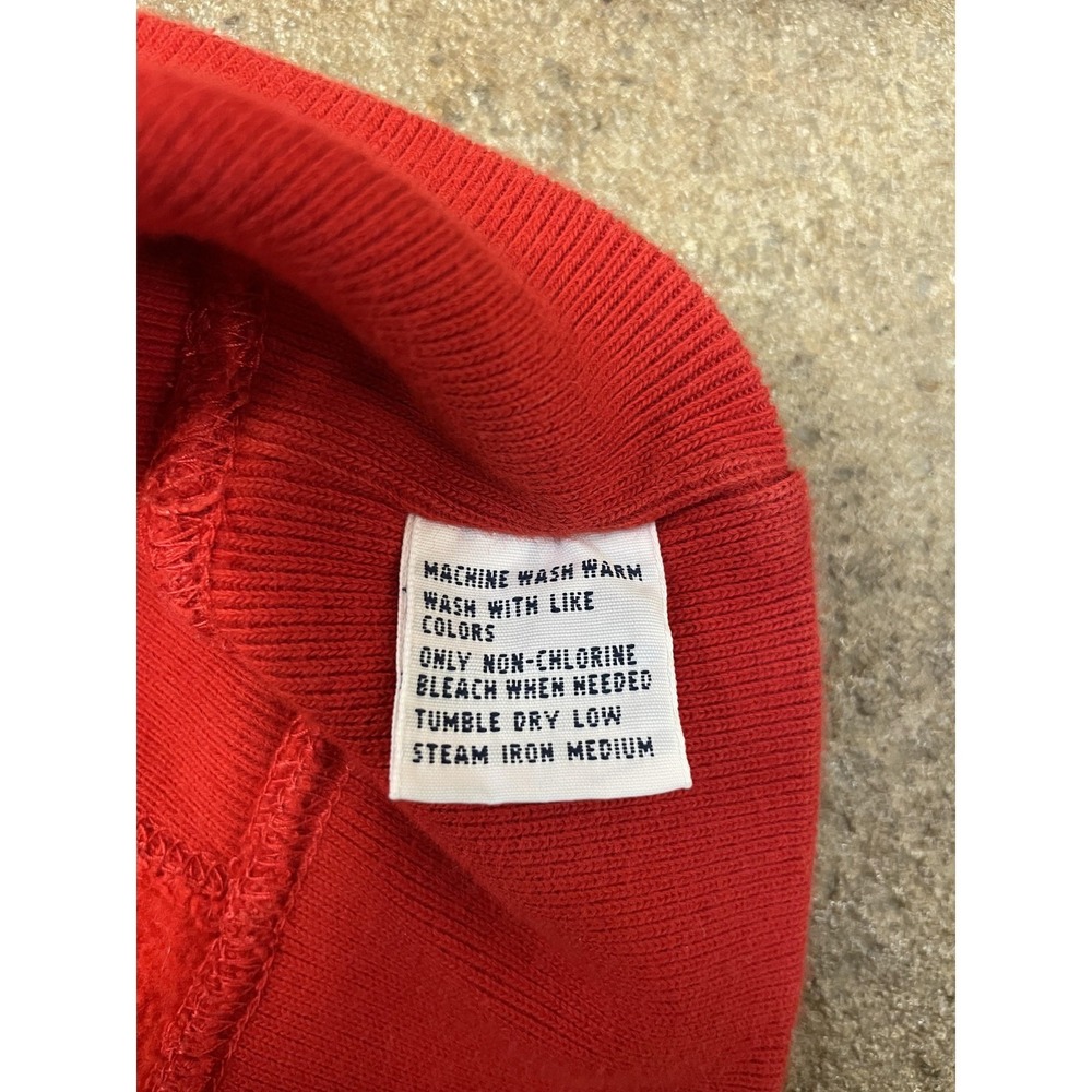 Polo Ralph Lauren Sweatshirt Mens Large Red Crewneck Pullover Blue Pony Made USA - Picture 8 of 16